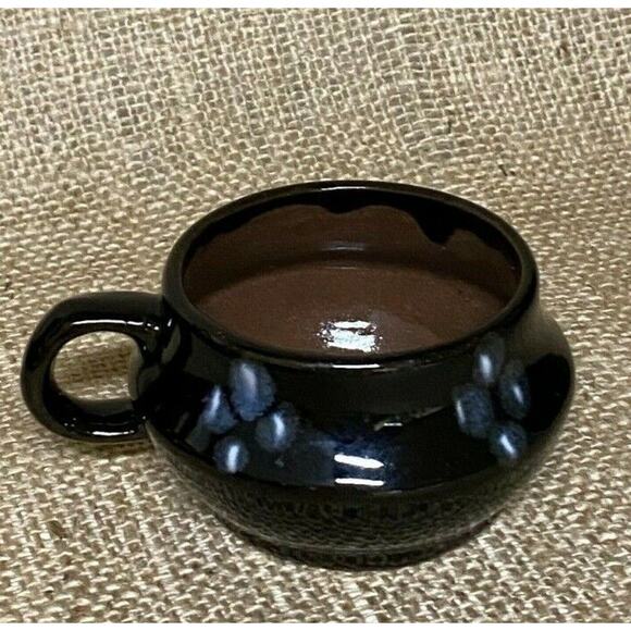 Vintage Hand Made Asian Black Glazed Red Clay Teapot Set - Picture 4 of 12